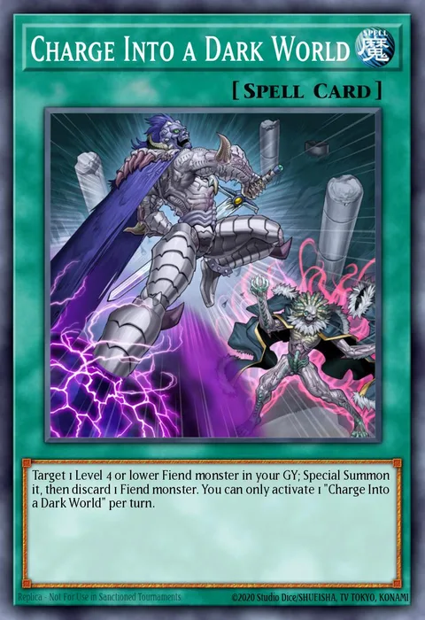 Charge Into a Dark World trading card