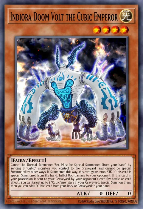 Indiora Doom Volt the Cubic Emperor trading card