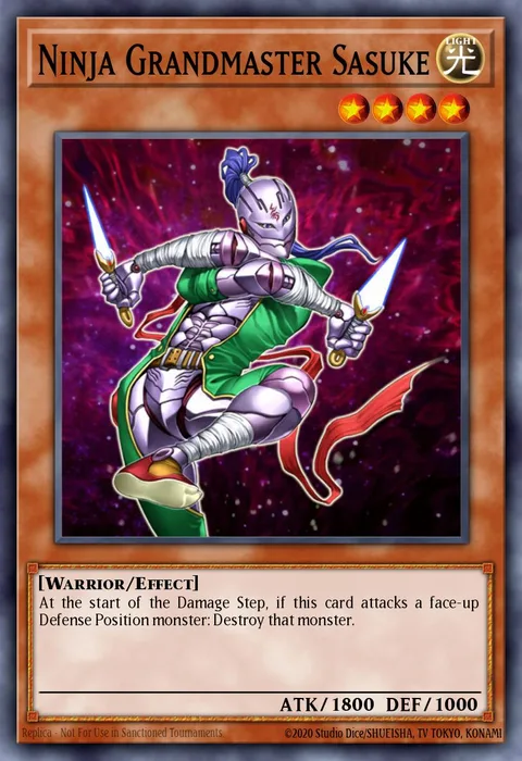 Ninja Grandmaster Sasuke trading card
