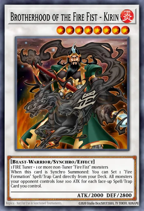 Brotherhood of the Fire Fist - Kirin trading card