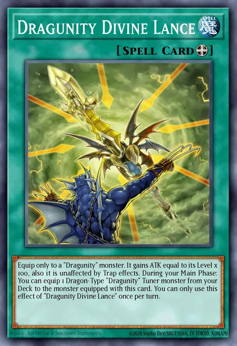 Dragunity Divine Lance trading card