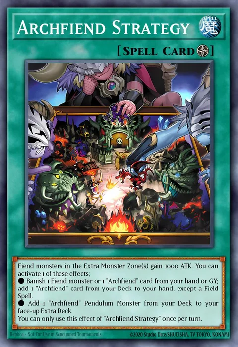 Archfiend Strategy trading card