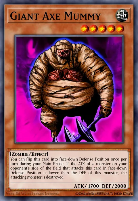 Giant Axe Mummy trading card