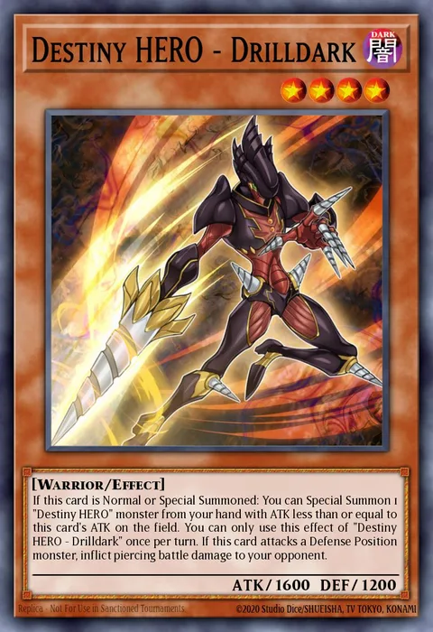 Destiny HERO - Drilldark trading card