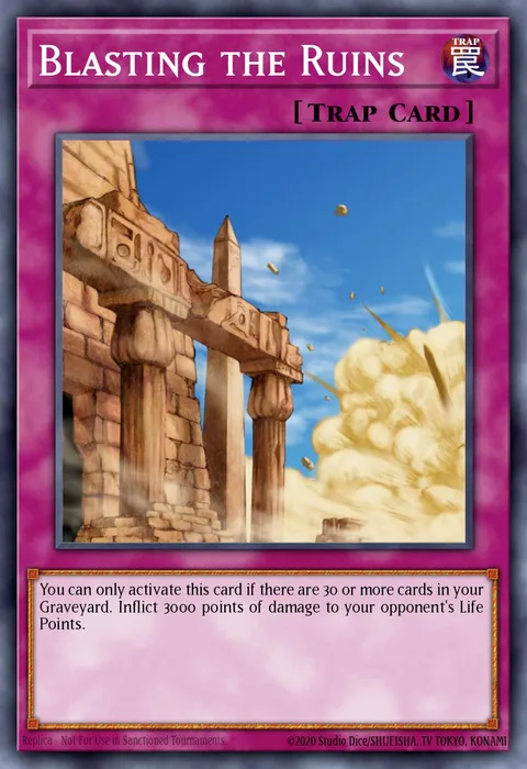 Blasting the Ruins trading card