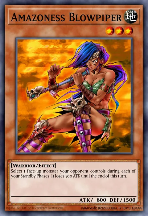 Amazoness Blowpiper trading card