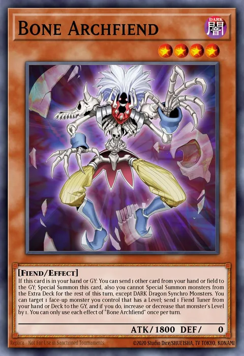 Bone Archfiend trading card