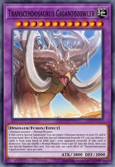 Transcendosaurus Gigantozowler trading card