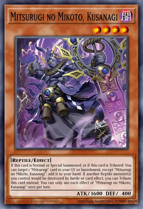 Mitsurugi no Mikoto, Kusanagi trading card
