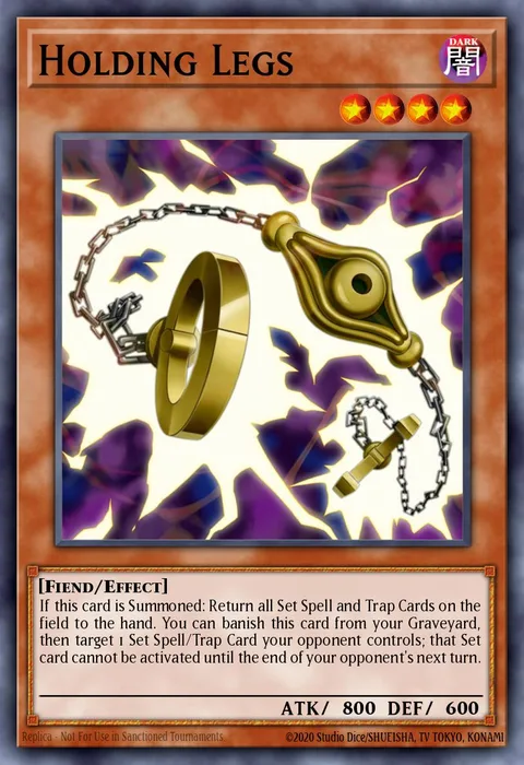 Holding Legs trading card