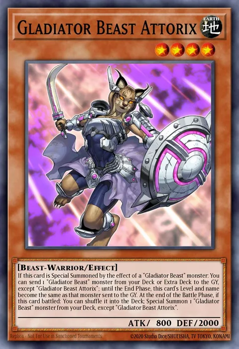 Gladiator Beast Attorix trading card