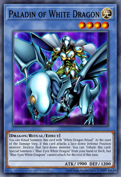 Paladin of White Dragon trading card