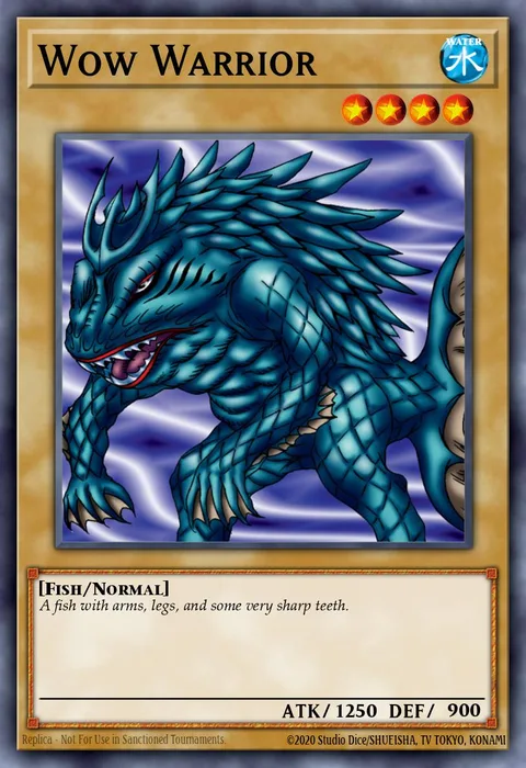 Wow Warrior trading card