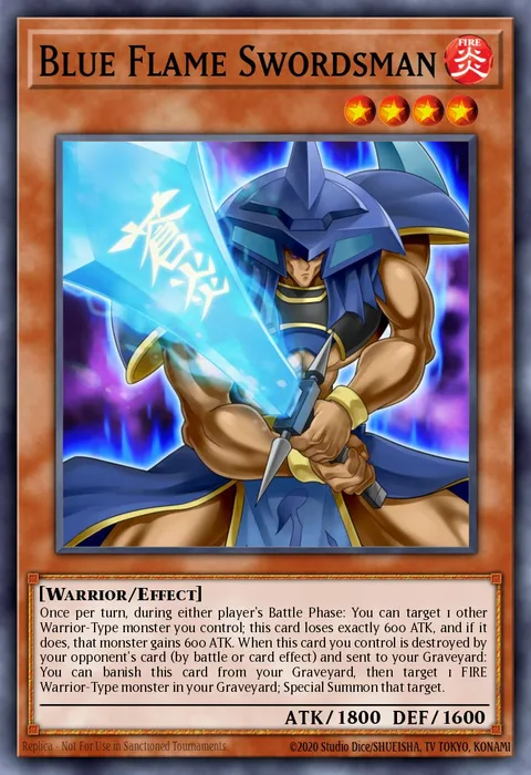 Blue Flame Swordsman trading card