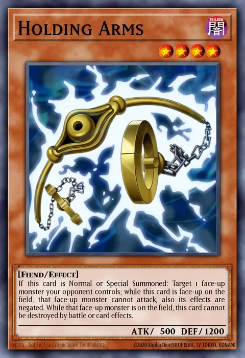 Holding Arms trading card
