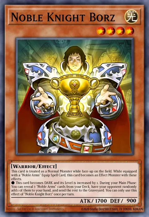 Noble Knight Borz trading card