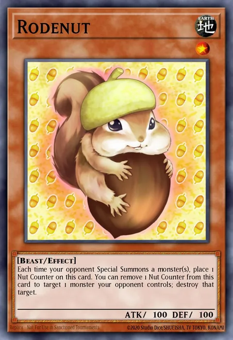 Rodenut trading card