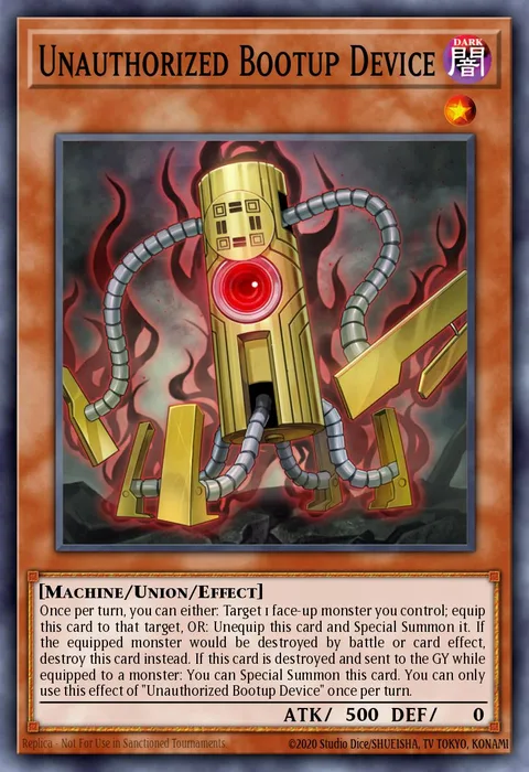 Unauthorized Bootup Device trading card