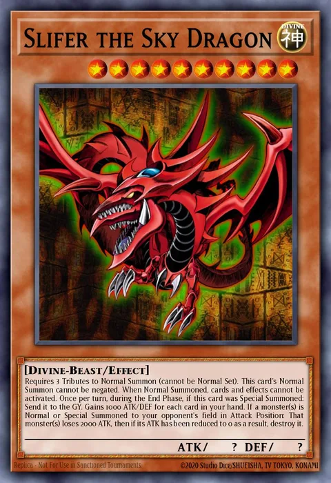 Slifer the Sky Dragon trading card