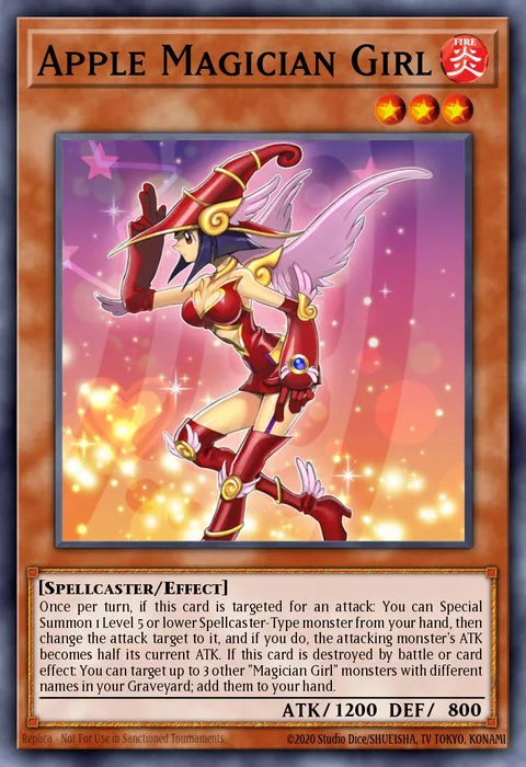 Apple Magician Girl trading card
