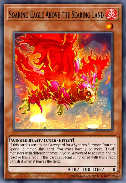 Soaring Eagle Above the Searing Land trading card