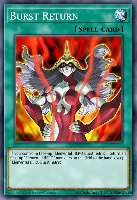 Burst Return trading card