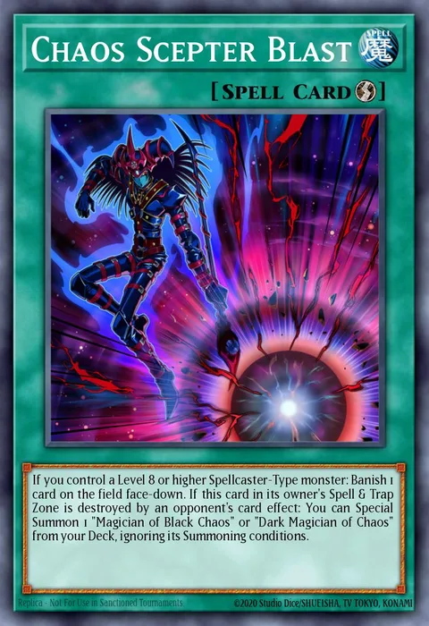 Chaos Scepter Blast trading card
