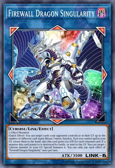 Firewall Dragon Singularity trading card
