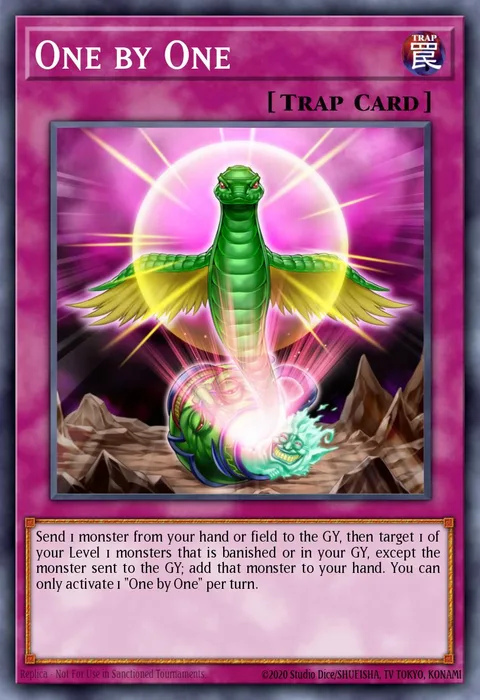 One by One trading card