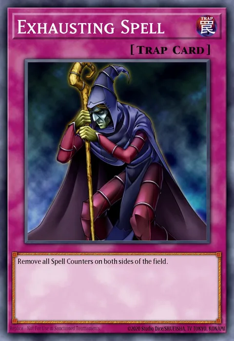 Exhausting Spell trading card