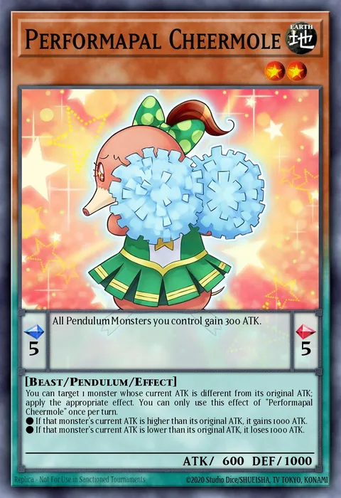Performapal Cheermole trading card