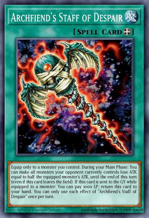 Archfiend's Staff of Despair trading card