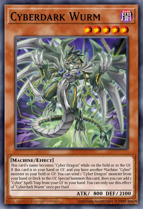 Cyberdark Wurm trading card