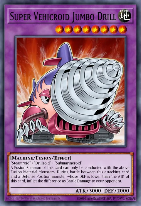 Super Vehicroid Jumbo Drill trading card