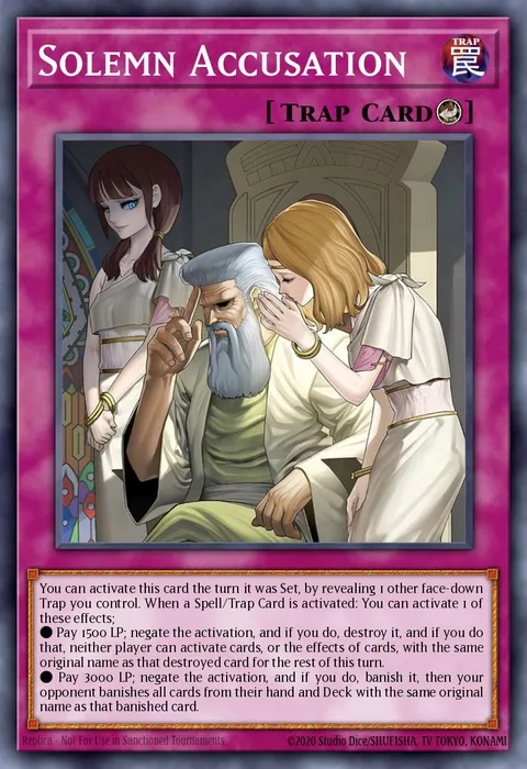 Solemn Accusation trading card