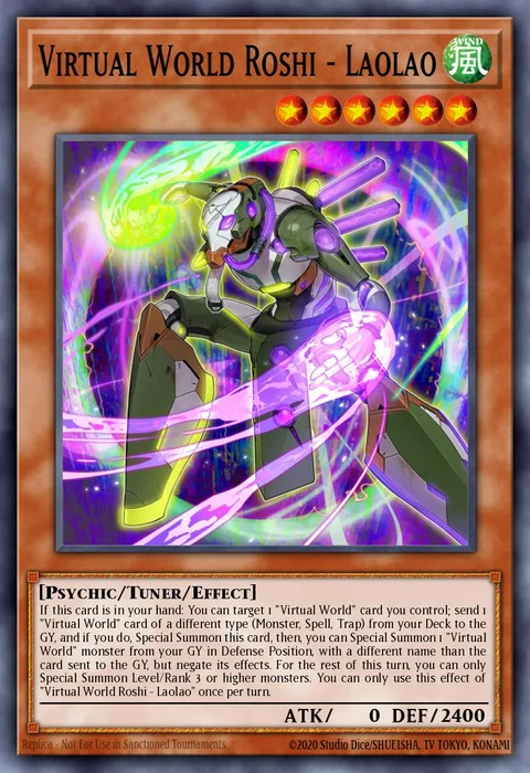 Virtual World Roshi - Laolao trading card