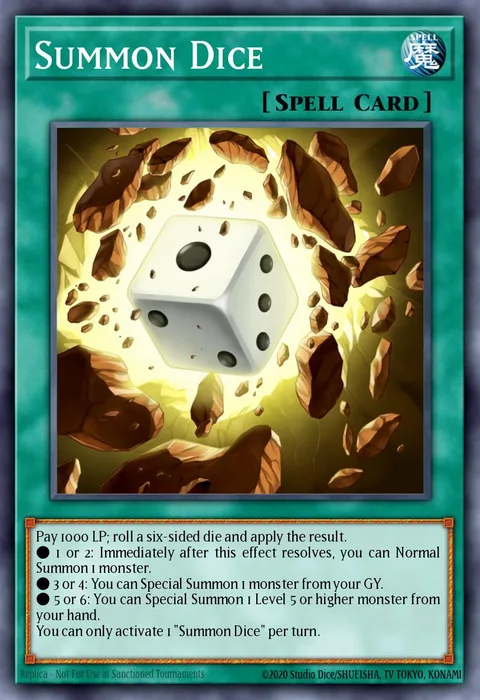Summon Dice trading card