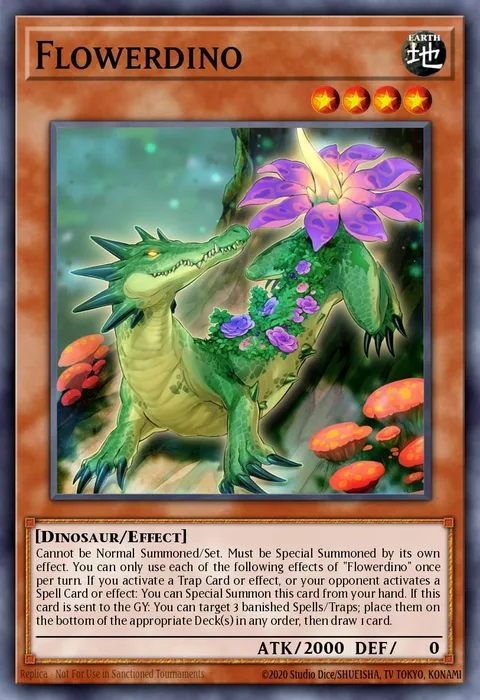 Flowerdino trading card