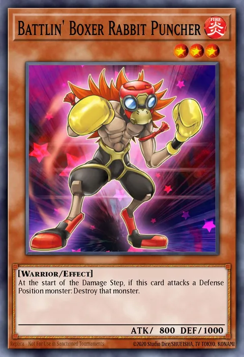 Battlin' Boxer Rabbit Puncher trading card