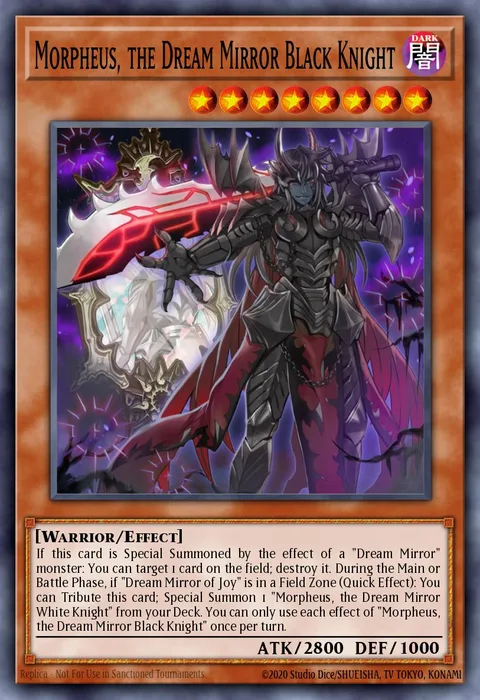 Morpheus, the Dream Mirror Black Knight trading card