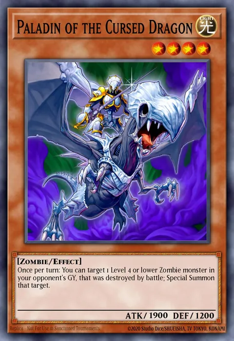Paladin of the Cursed Dragon trading card