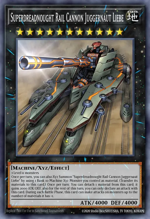 Superdreadnought Rail Cannon Juggernaut Liebe trading card