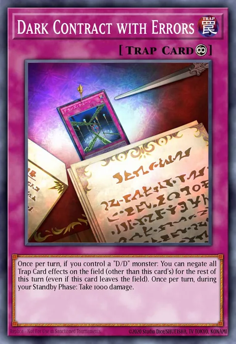 Dark Contract with Errors trading card