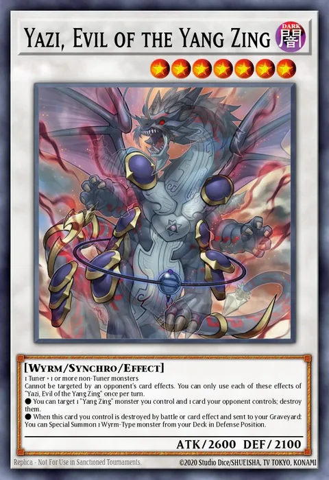 Yazi, Evil of the Yang Zing trading card