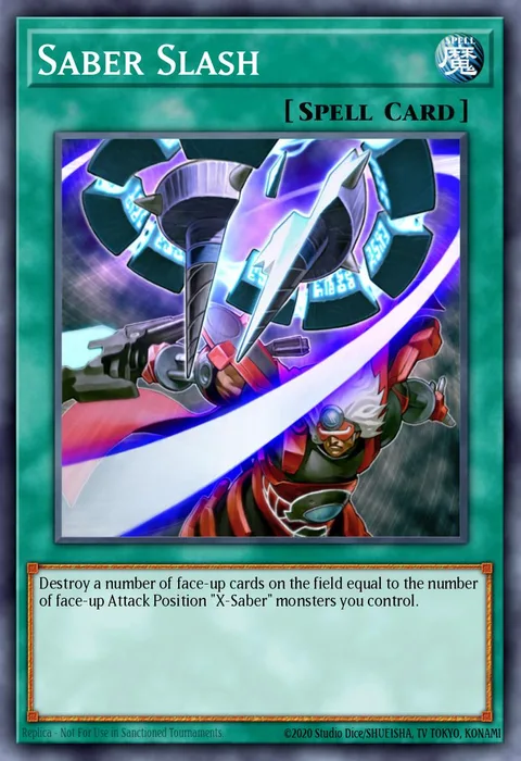 Saber Slash trading card