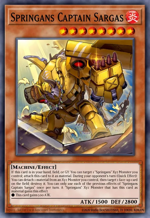 Springans Captain Sargas trading card
