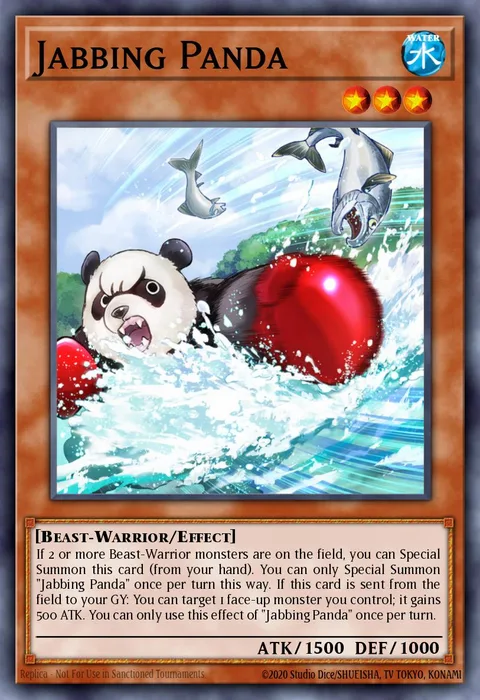 Jabbing Panda trading card