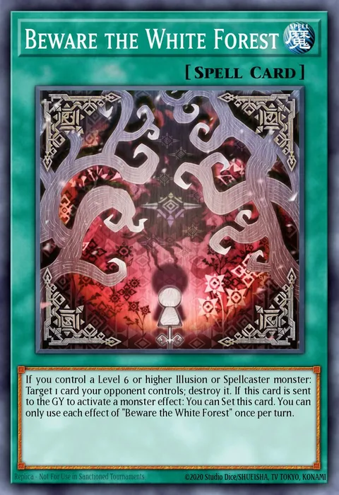 Beware the White Forest trading card