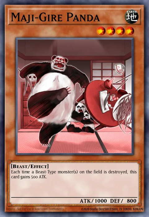 Maji-Gire Panda trading card