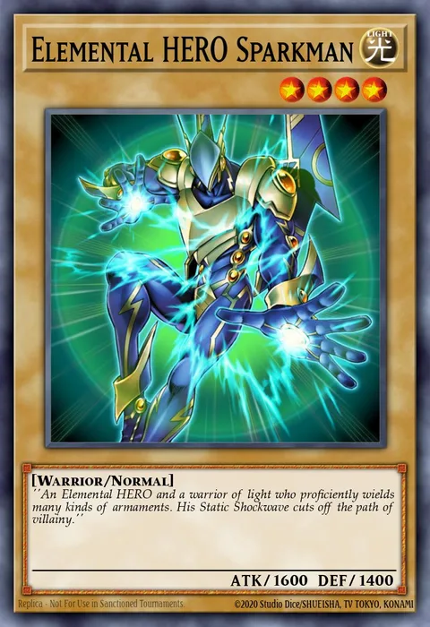 Elemental HERO Sparkman trading card